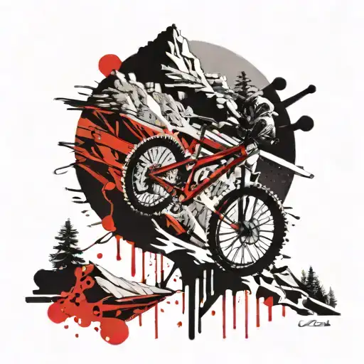 mountain biking Utah Moab tattoo design idea