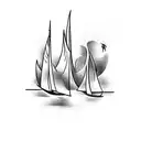 Burn the boats tattoo design idea