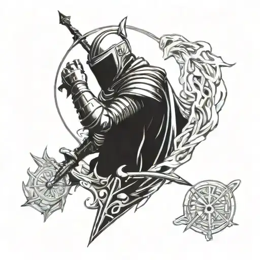 dark souls tattoo design idea