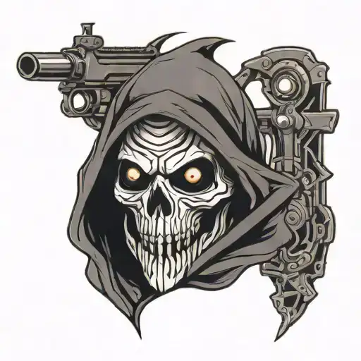 call of duty ghost face tattoo design idea