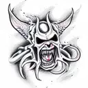 demon tattoo design idea