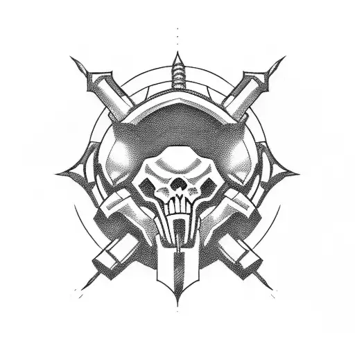  doom slayer tattoo design idea