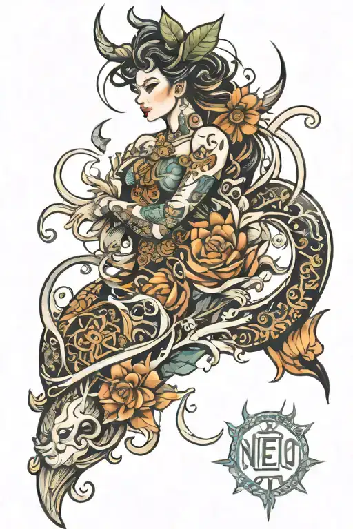 neo culture technology high fashion  tattoo design idea