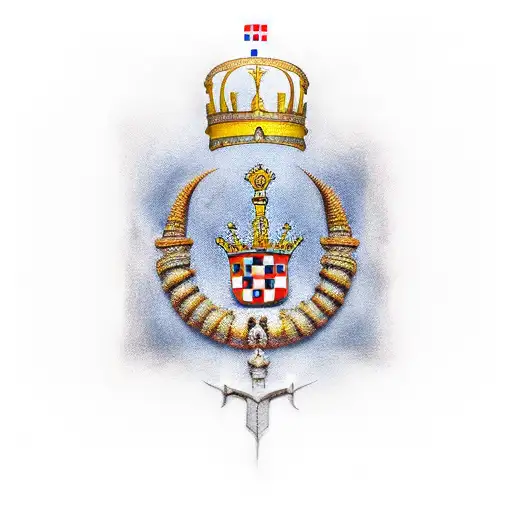 croatian king tattoo design idea