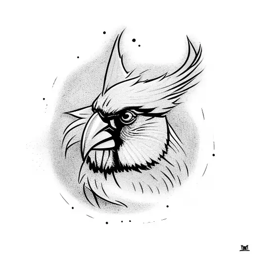 Cardinal tattoo design idea