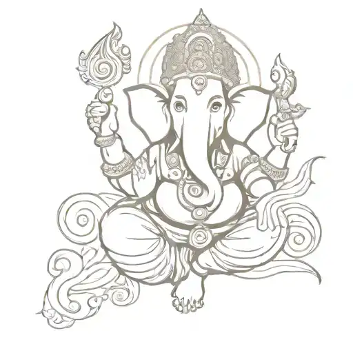 lord ganesha tattoo design idea