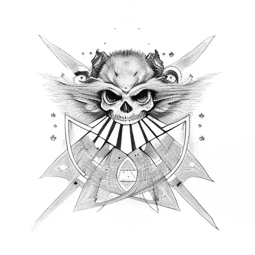 manchette psychédélique witchy tarot tattoo design idea