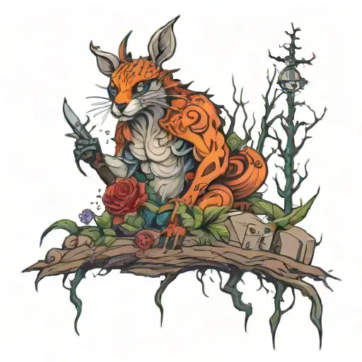 apocalypse, garden,forest, freedom tattoo design idea