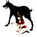 Doberman tattoo design idea