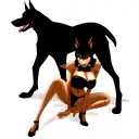 Doberman tattoo design idea