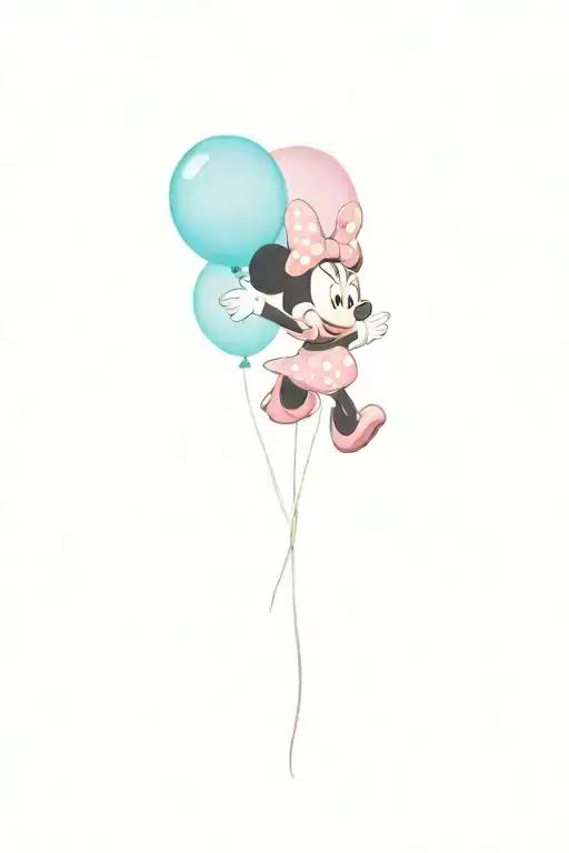 disney minnie mouse ballon name tattoo tattoo design idea
