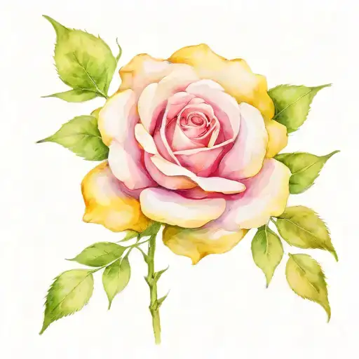 watercolor rose tattoo tattoo design idea