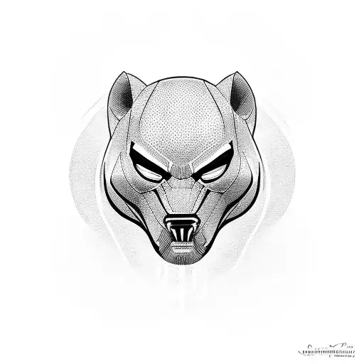black panter tattoo design idea