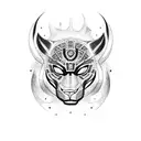 black panter tattoo design idea