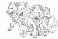 a three-headed dog that guards the exit from the underworld in Hades; the offspring of Typhon and Echidna. He prevents the dead from returning. tattoo design idea