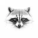 tactical racoon tattoo design idea