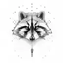 tactical racoon tattoo design idea