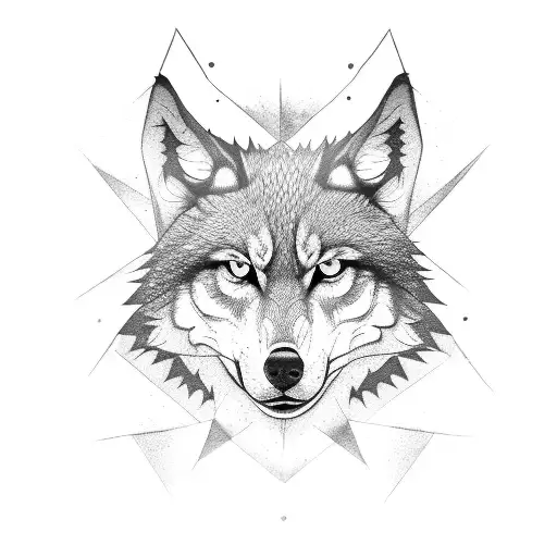 Lone wolf tattoo design idea
