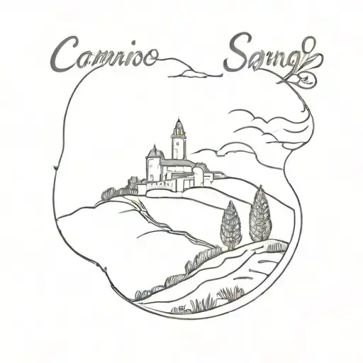 Camino de Santiago de Compostela tattoo design idea