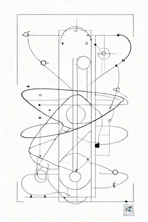 physics minimalist forarm half sleeve tattoo design idea