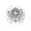 Drumming tattoo design idea