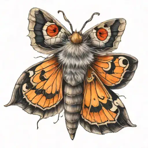 Moth tattoo design idea