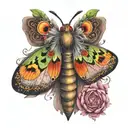Moth tattoo design idea