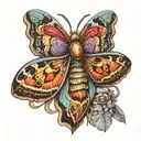 Moth tattoo design idea