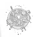 808 drum machine tattoo design idea