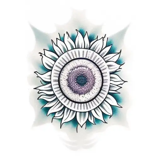 sunflower with lilacs behind it rib tattoo tattoo design idea