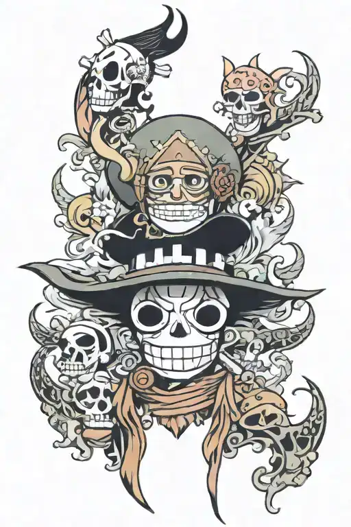 one piece anime tattoo design idea