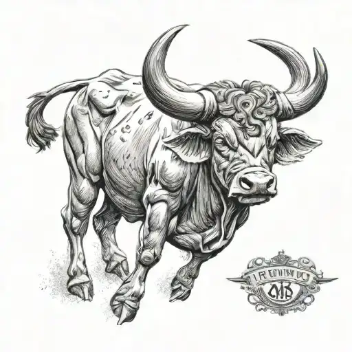Taurus bull tattoo design idea