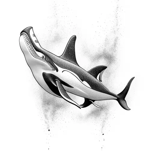 killer whale tattoo design idea