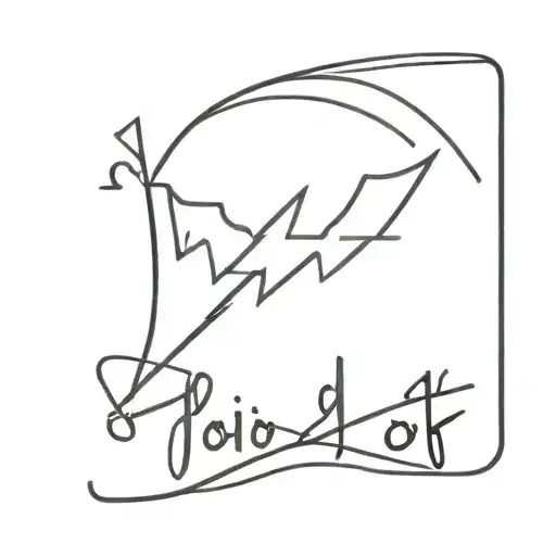 A minimalist tattoo of a lightning bolt with lyrics from a Taylor Swift song, blending your love for music and Taylor Swift tattoo design idea