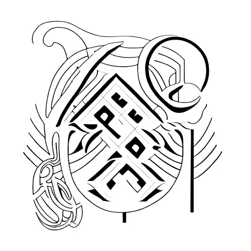  A minimalist tattoo with the alphabets I, B and W tattoo design idea