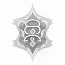  A minimalist tattoo with the alphabets I, B and W tattoo design idea