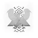  A minimalist tattoo with the alphabets I, B and W tattoo design idea