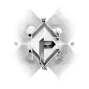  A minimalist tattoo with the alphabets I, B and W tattoo design idea