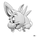 rick, aang, bugs bunny, mikey mouse, hiccup, super mario, popeye. all in one tattoo design idea