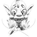 rick, aang, bugs bunny, mikey mouse, hiccup, super mario, popeye. all in one tattoo design idea