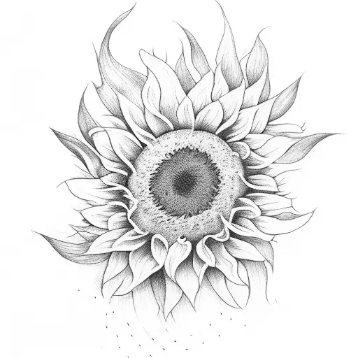 sunflowers and snapdragons  tattoo design idea