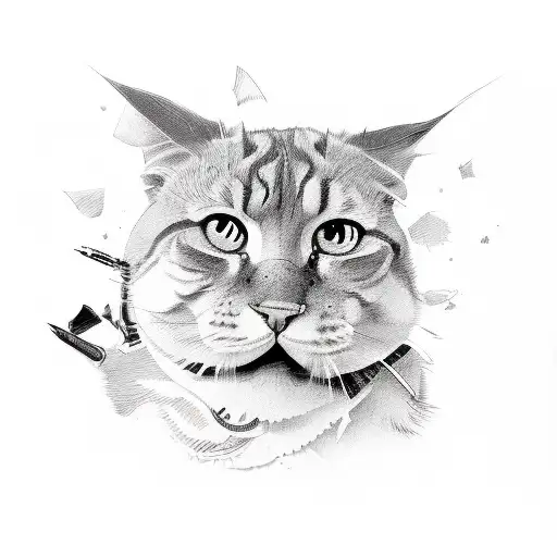 out of the box, newspapers, magazines, caricature tattoo design idea