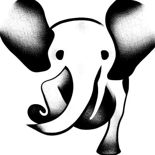 breast cancer survivor ribbon elephant  tattoo design idea