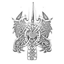 celtic, warrior, scottish tattoo design idea