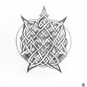 celtic, warrior, scottish tattoo design idea