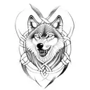 celtic knot, wolf, warrior scottish tattoo design idea