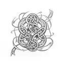scottish, dragon, celtic knot, family tattoo design idea