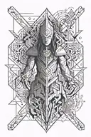 Warrior Spirit, Time, Alchemy, Transformation tattoo design idea