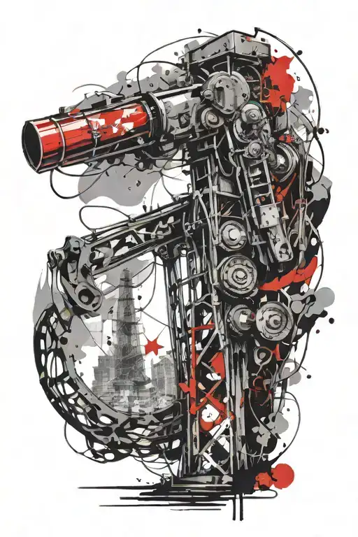 oilfield sleeve tattoo design idea