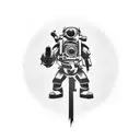 Create a tattoo design that captures the essence of the video game passion, incorporating elements from Call of Duty, Little Nightmares, and Fallout 4 tattoo design idea